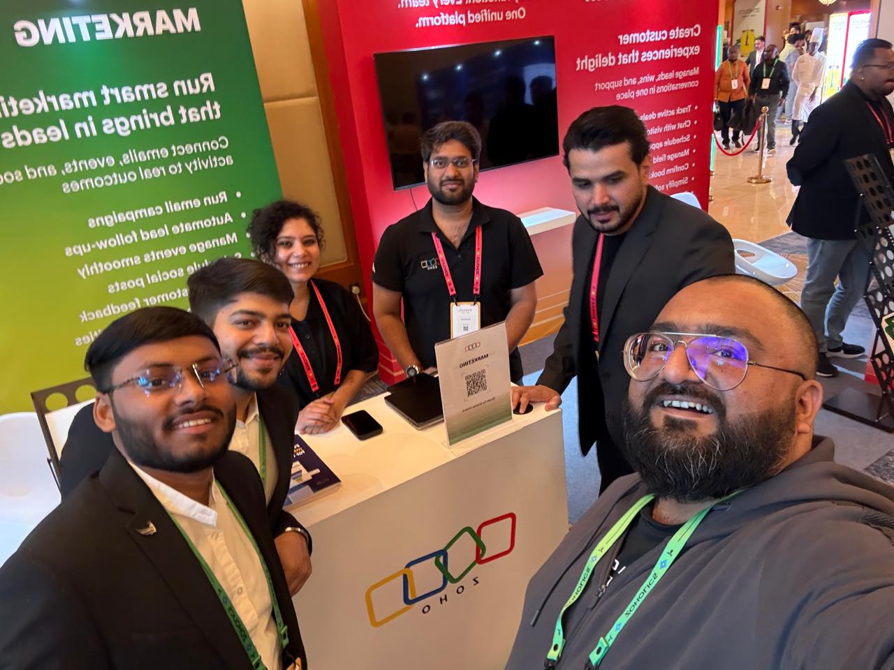 The Qatar ERP team at the Zoho booth